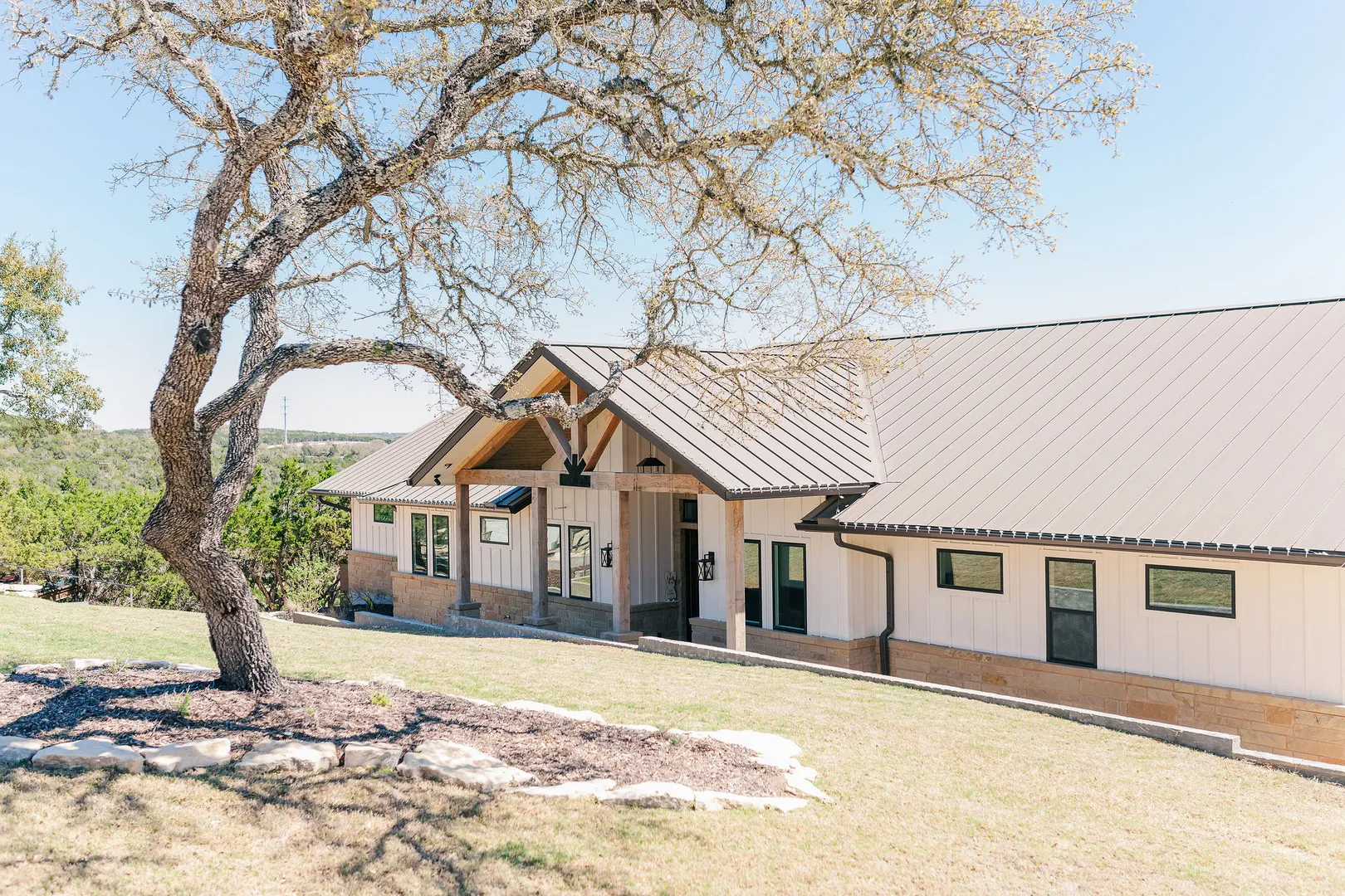 Entrance to a finished home